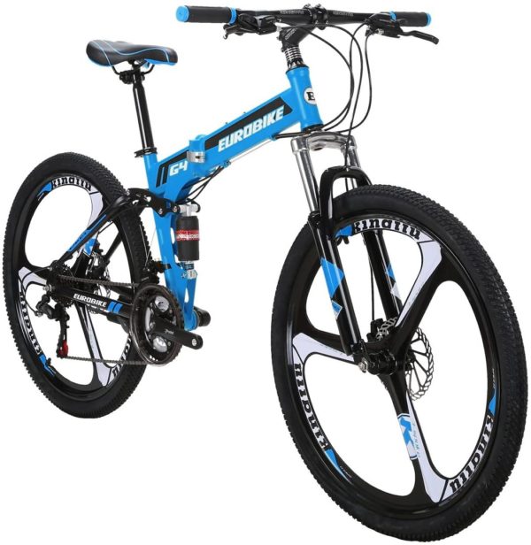 SL G4 Mountain Bike 26 inch bike 3 Spoke bike dual suspension bike folding mtb blue bike 1 600x616 - SL-G4 Mountain Bike 26 inch