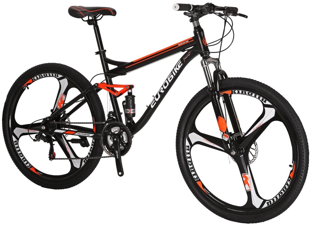 SL S7 Mountain Bike 21 Speed 27.5 Inches Wheels Bicycle Orange 1 - SL S7 Mountain Bike