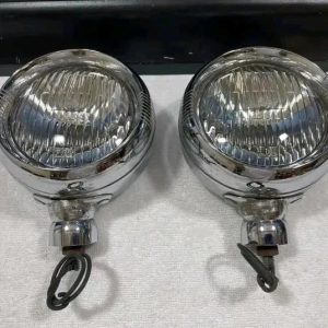 old parts01 300x300 - 2 VINTAGE OEM 1940’s-50’s CAR-TRUCK CHROME 6 VOLT FOG LIGHTS